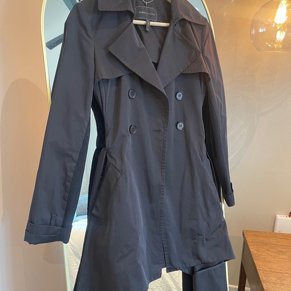 BCBGMaxAzria Ruffle Trench - Picture 1 of 3